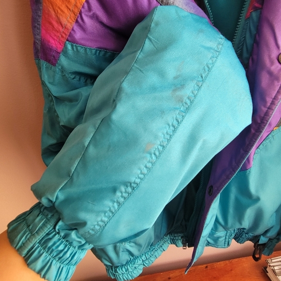 VTG RARE Challenger Women's Jacket Full Zip Size Large Snap buttons Multicolor - Picture 13 of 13